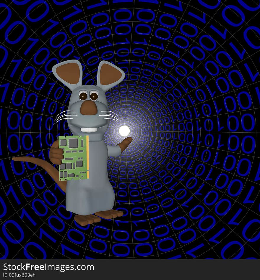 Mouse in binary form with your computer