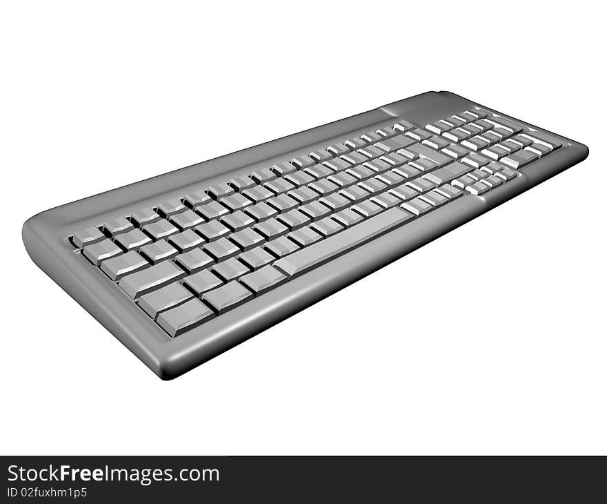 3d illustration of a computer keyboard