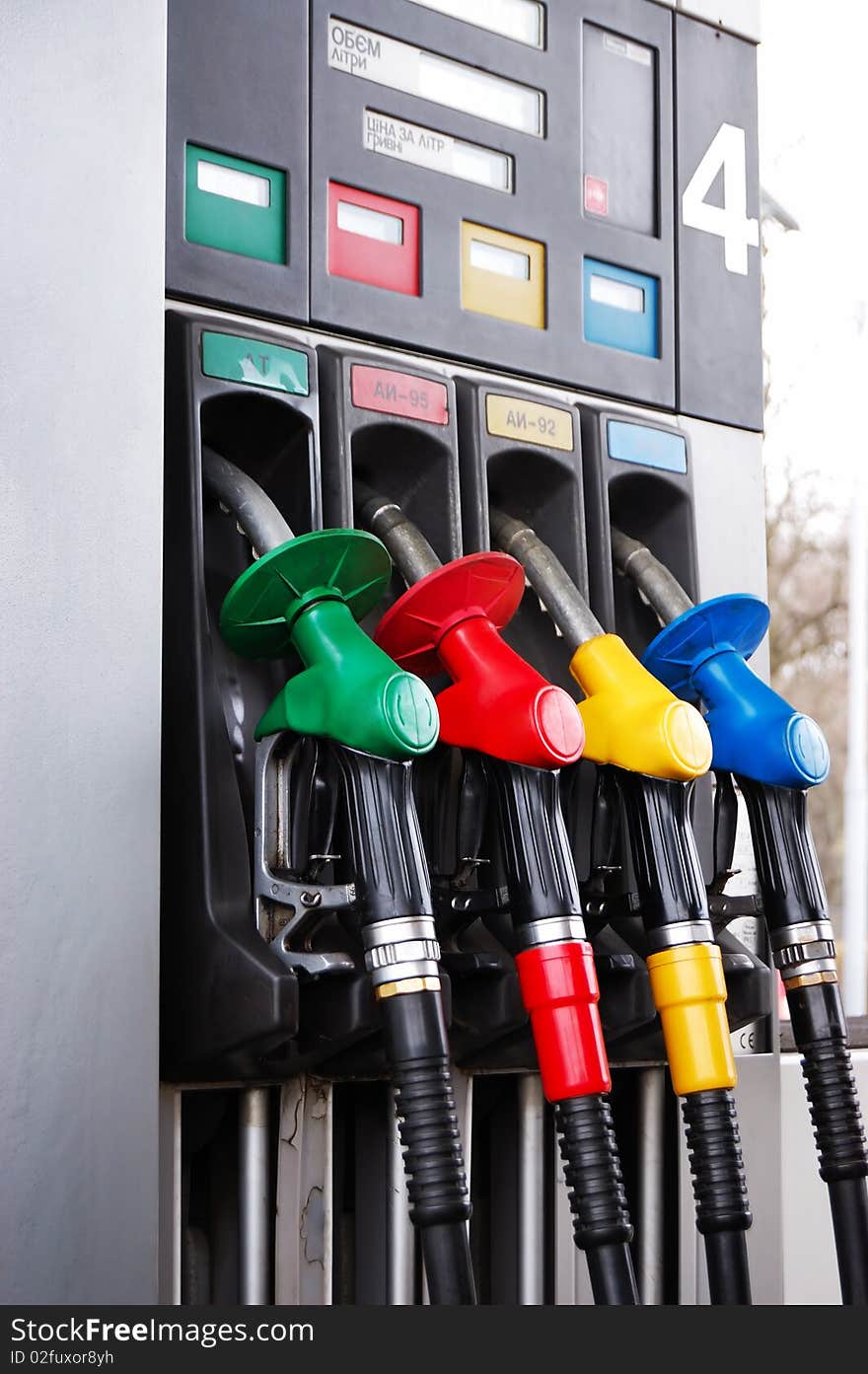 Fuel column on a petrol station. Fuel column on a petrol station