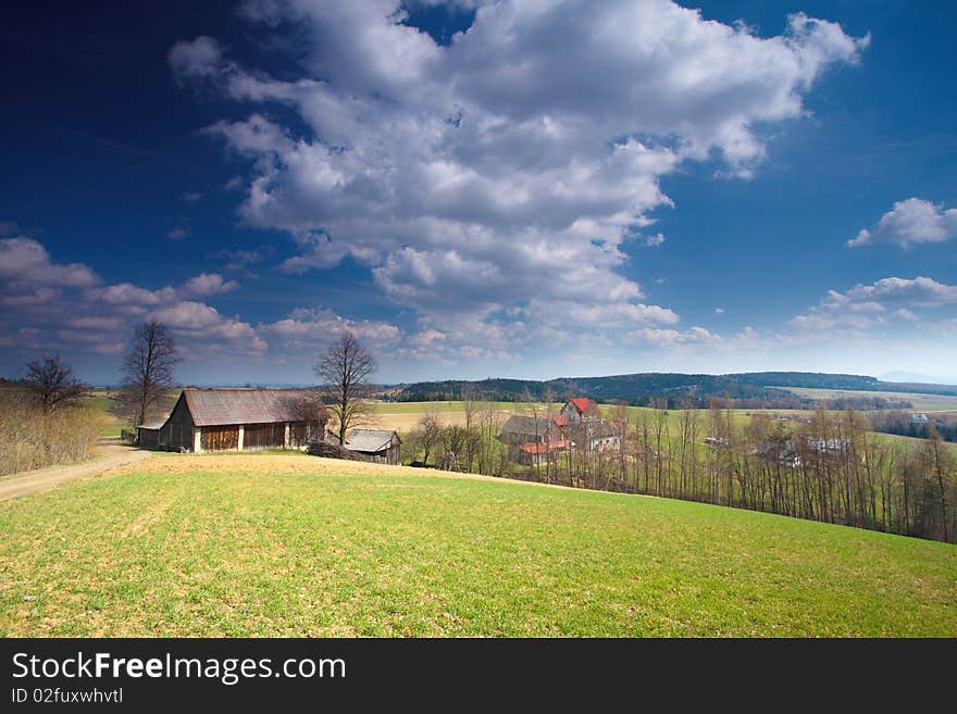 Polish mountain in spring