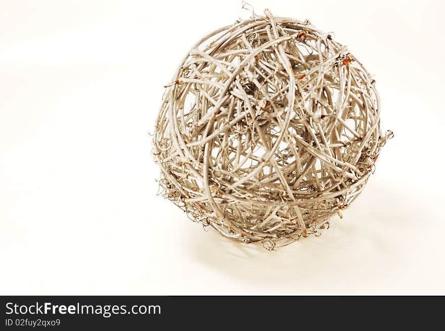 Woven Silver Rod Ball