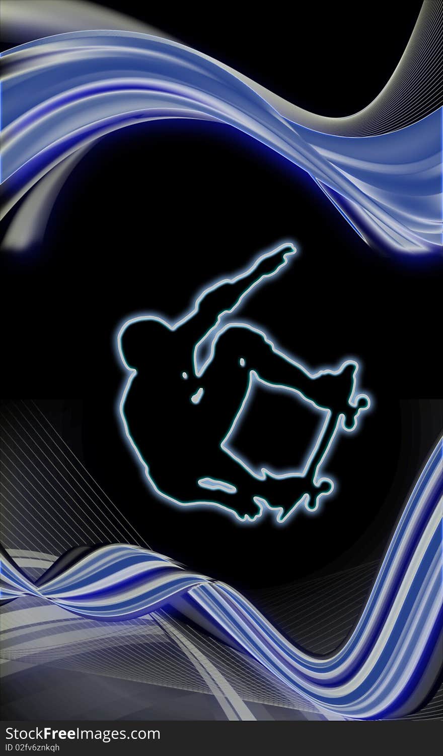 Abstract skateboarder vector