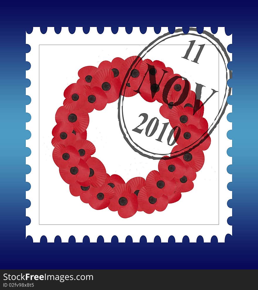 Remembrance sunday stamp with date and gradient background. Remembrance sunday stamp with date and gradient background