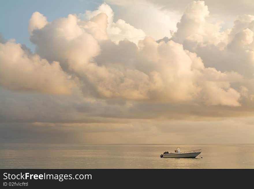 Boat In Ocean.