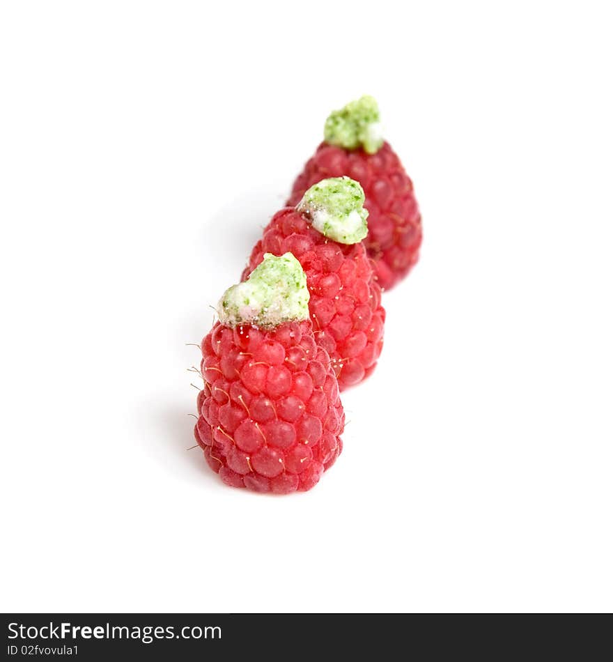 Raspberry dessert isolated