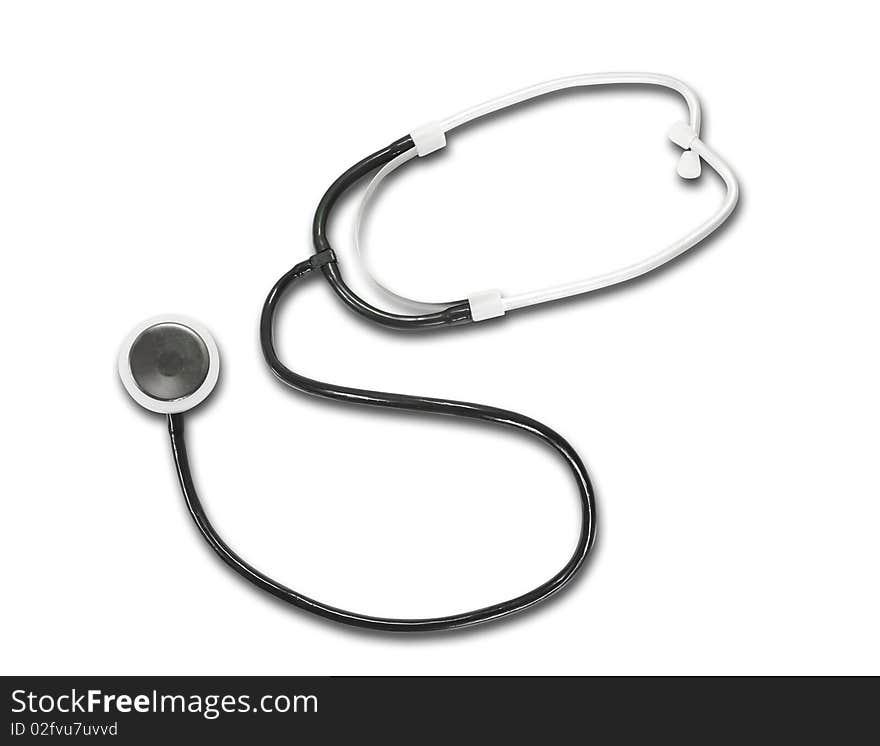 Stethoscope isolated on white.