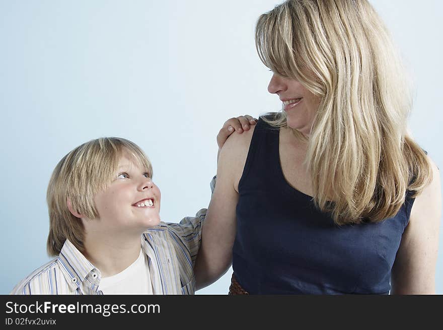 A Young Boy Bonds With His Mother