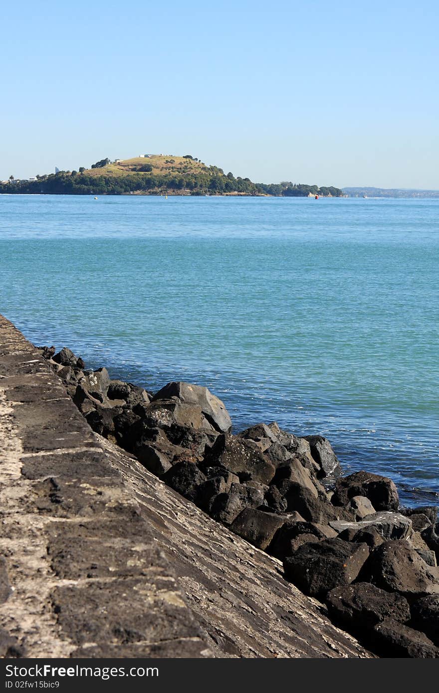 Sea wall and harbour