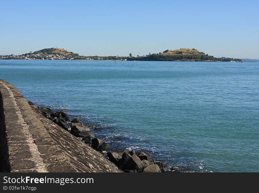 Sea wall and harbour