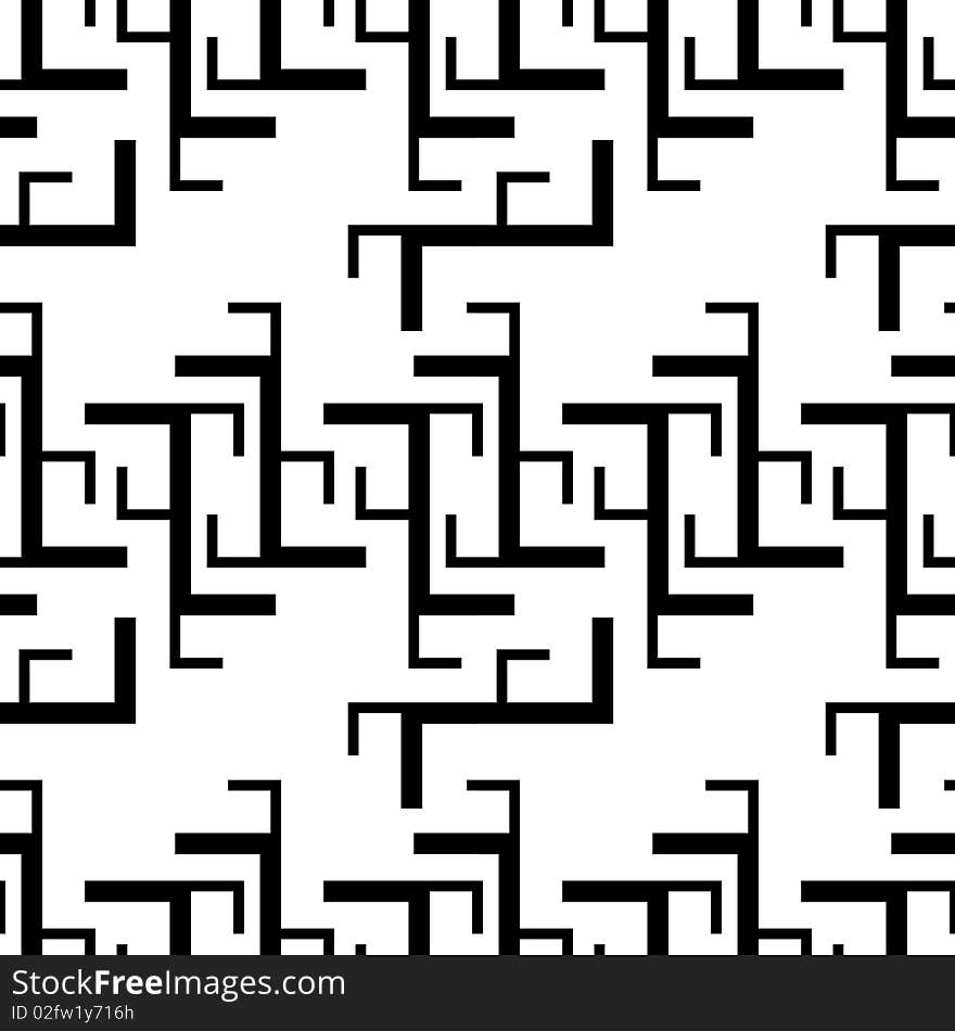 Retro black and white seamless tile background. Retro black and white seamless tile background