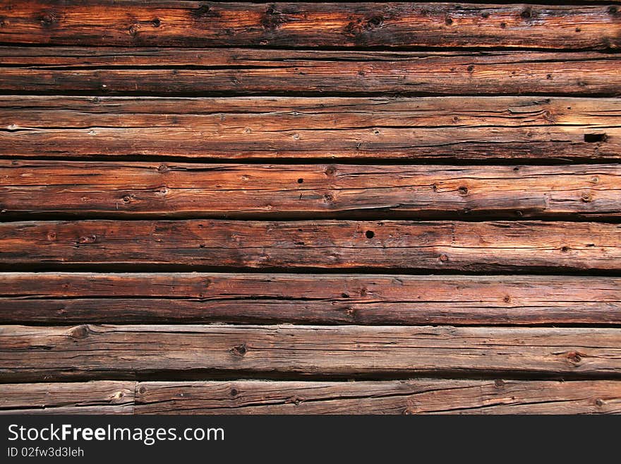 Closeup view of a wooden wall. Closeup view of a wooden wall