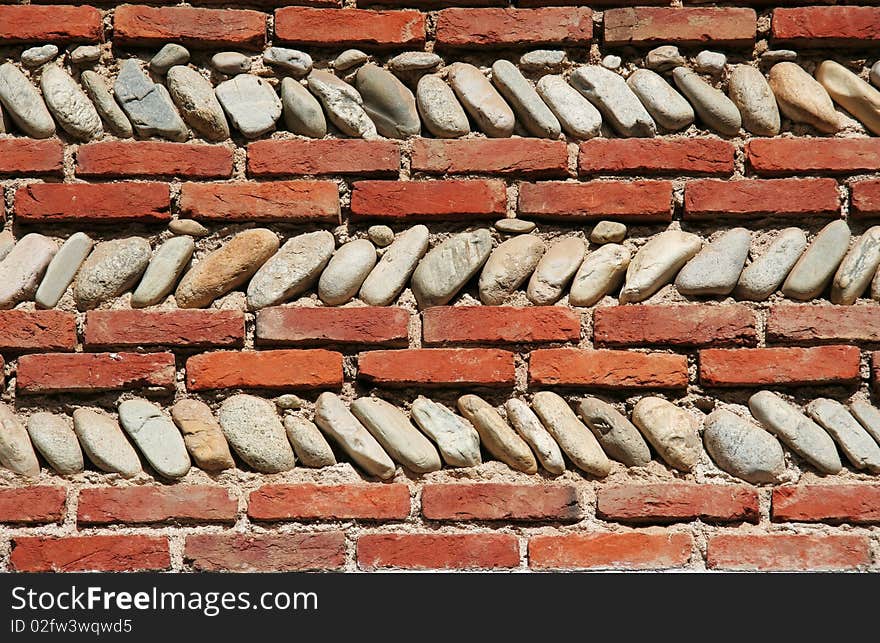 Closeup view of stone wall. Closeup view of stone wall