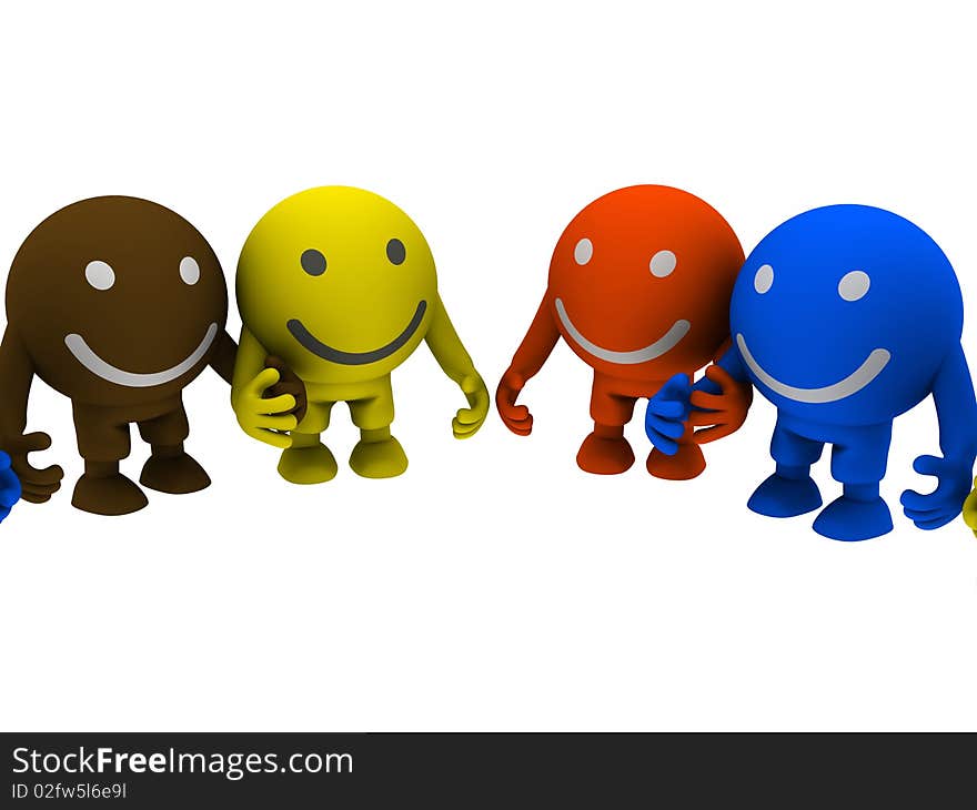 Group of smileys