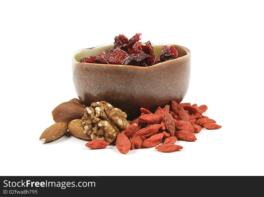 Cranberries in a Small Bowl