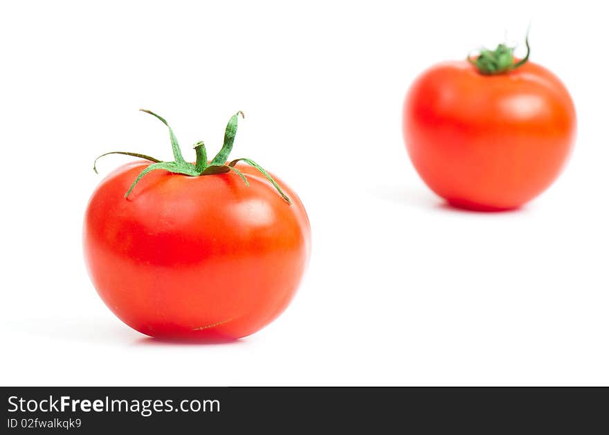 Fresh vegetables on the white isolated background