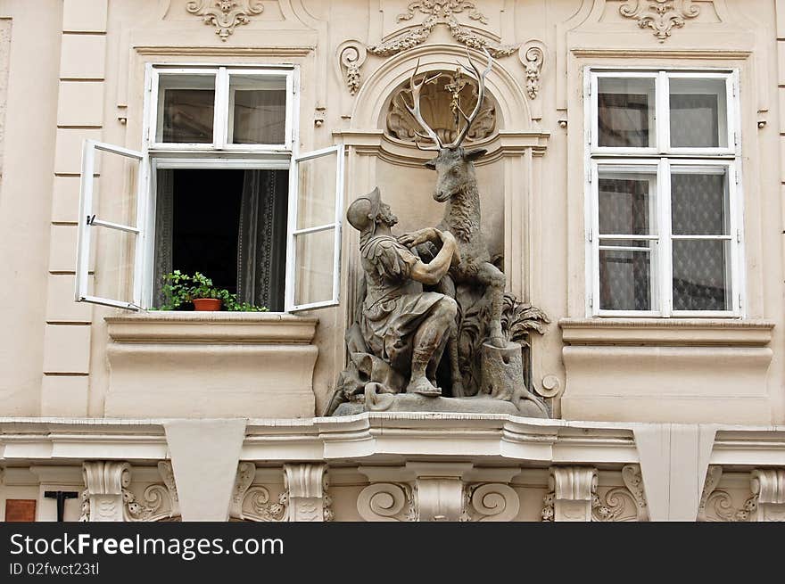 Statue and window