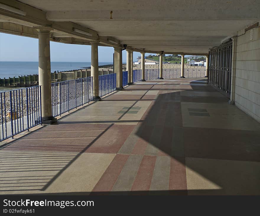 Eastbourne seafront and bandstand walk