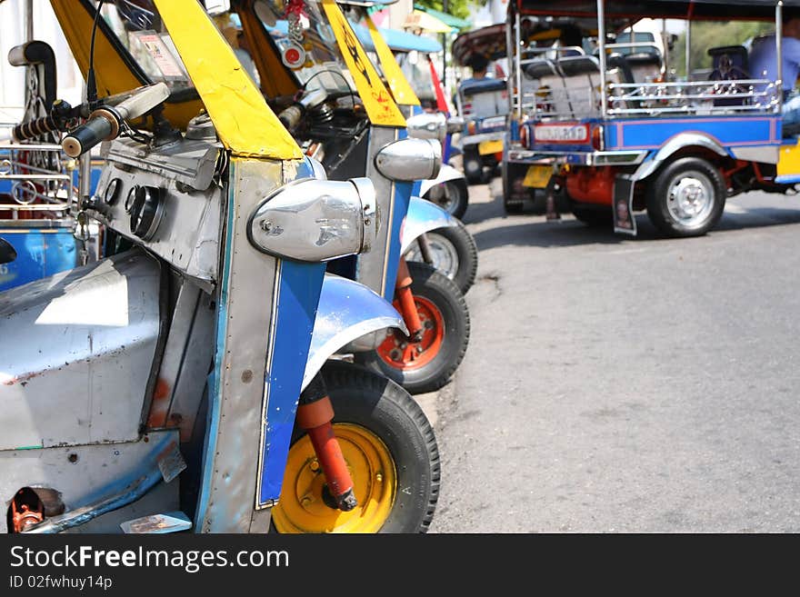 Tuk tuk like as symbol of Thailand.