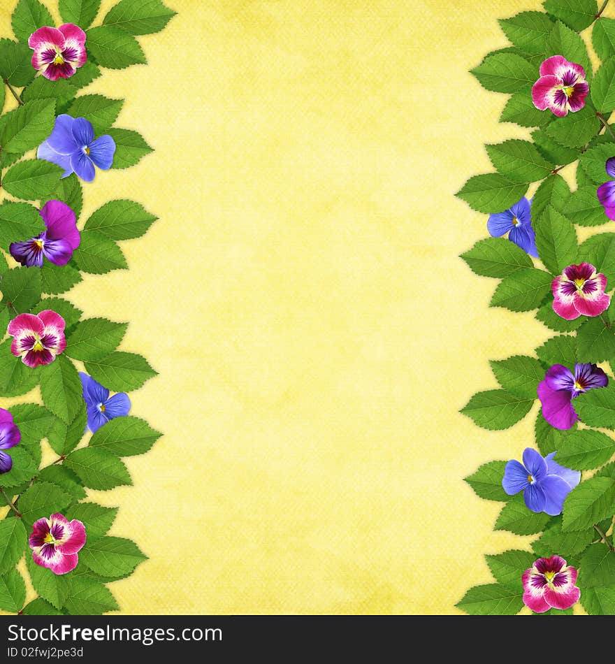 Card for the holiday with flowers on the abstract background. Card for the holiday with flowers on the abstract background