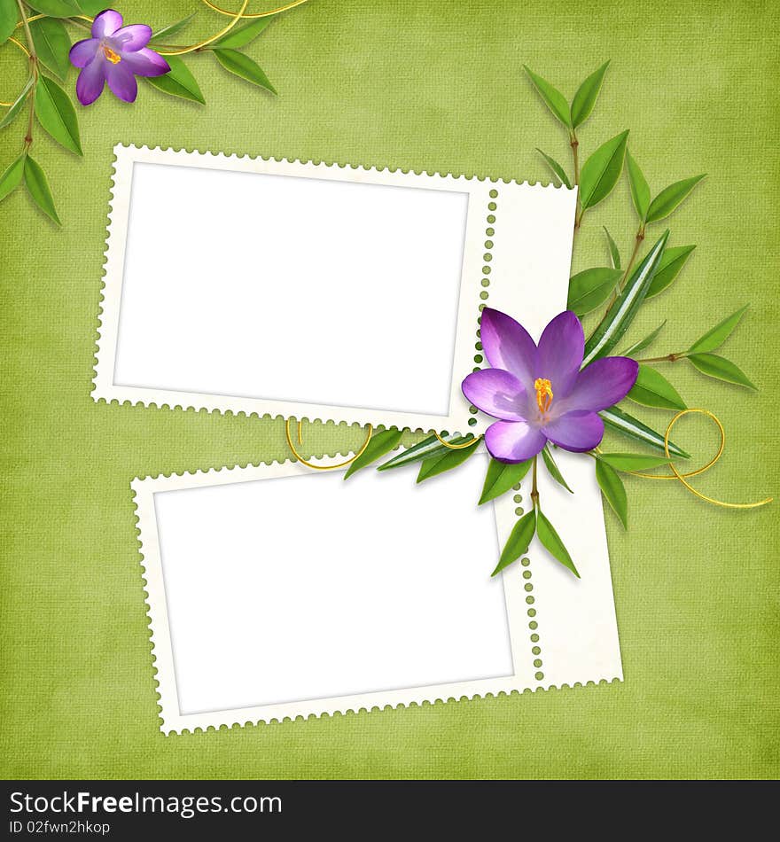 Card For The Holiday  With Flowers