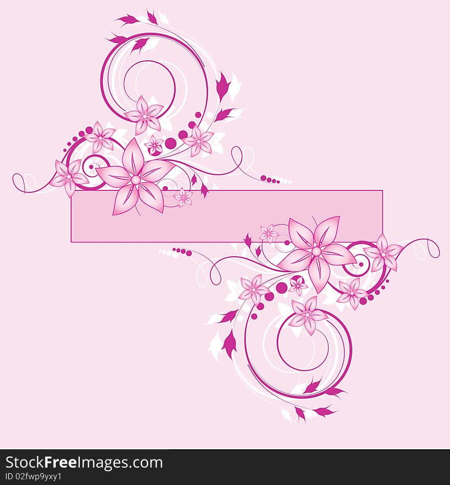 Abstract flowers background with place for your text. Abstract flowers background with place for your text