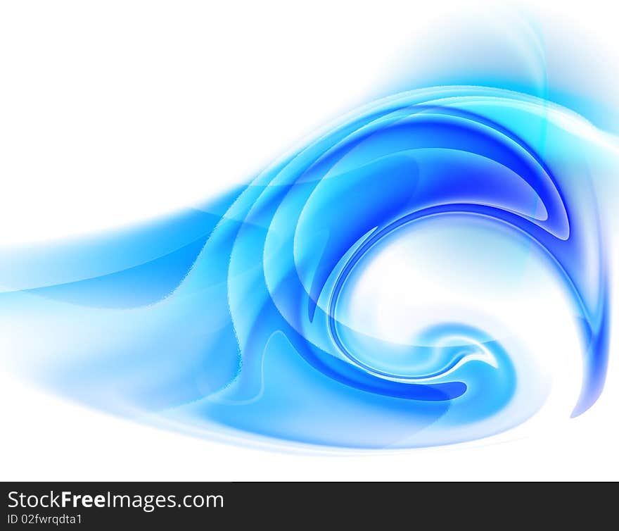 Abstract blue background on white