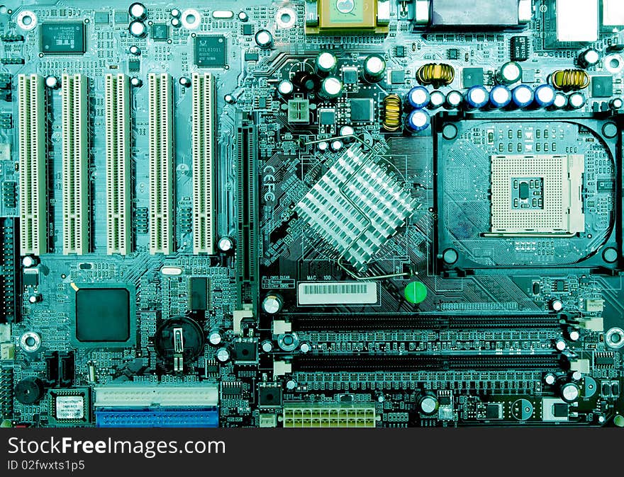 Close up mother board background