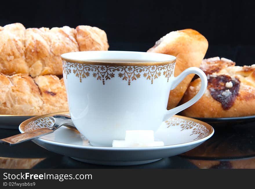 Cakes with cup of coffee. Cakes with cup of coffee