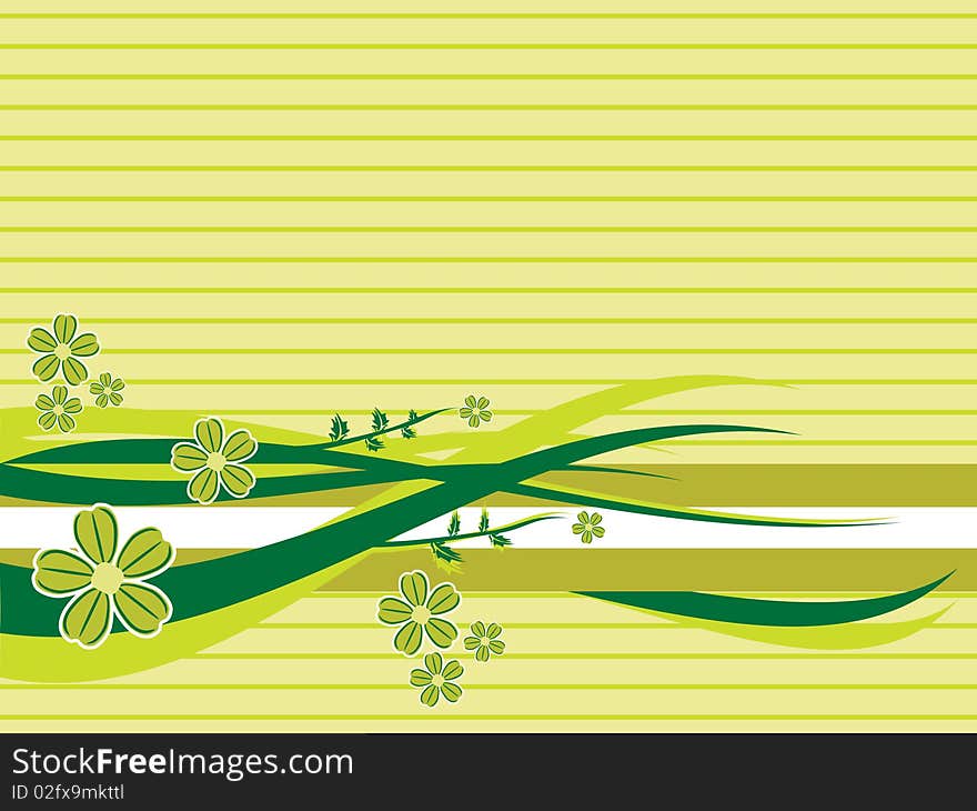 Vector illustration of a floral background. Vector illustration of a floral background