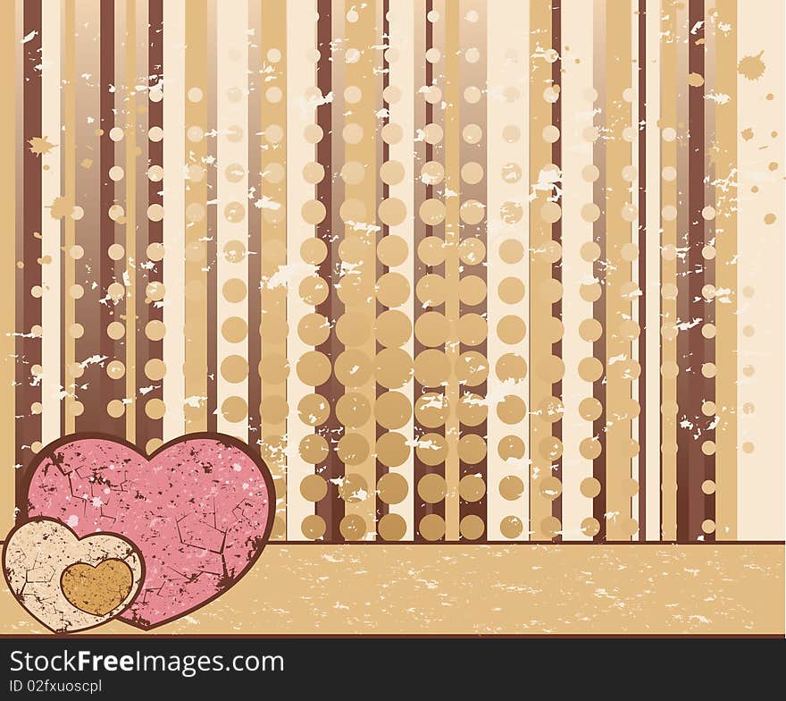 Grunge background with heart for a design