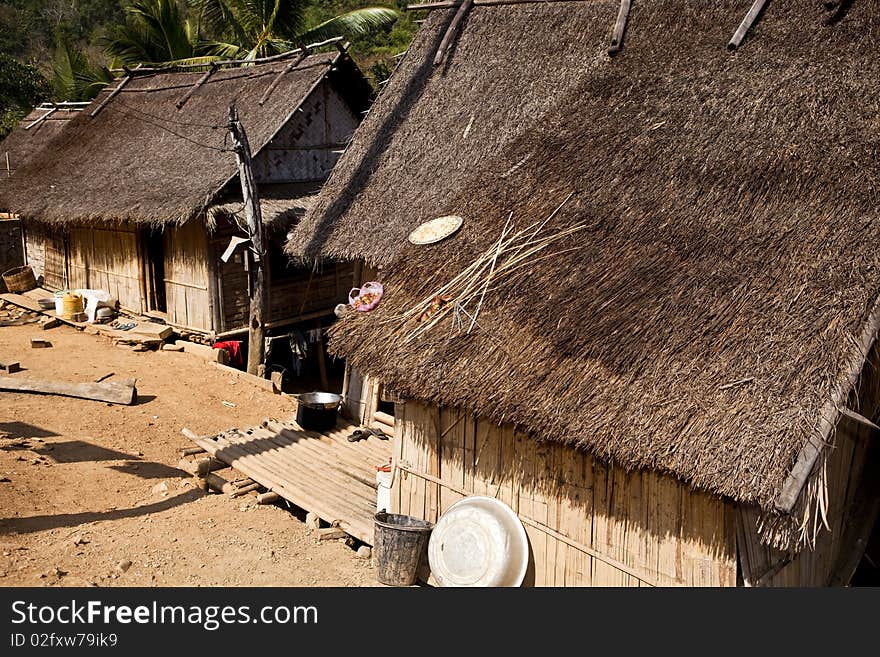 The Small Village in Laos. The Small Village in Laos