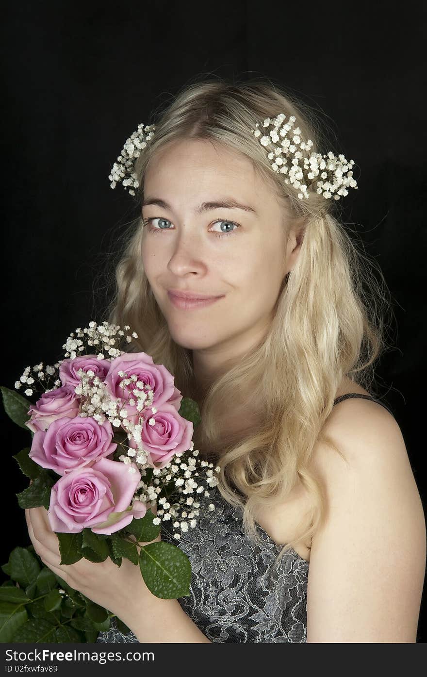 Bride holding the wedding bouquet. Bride holding the wedding bouquet