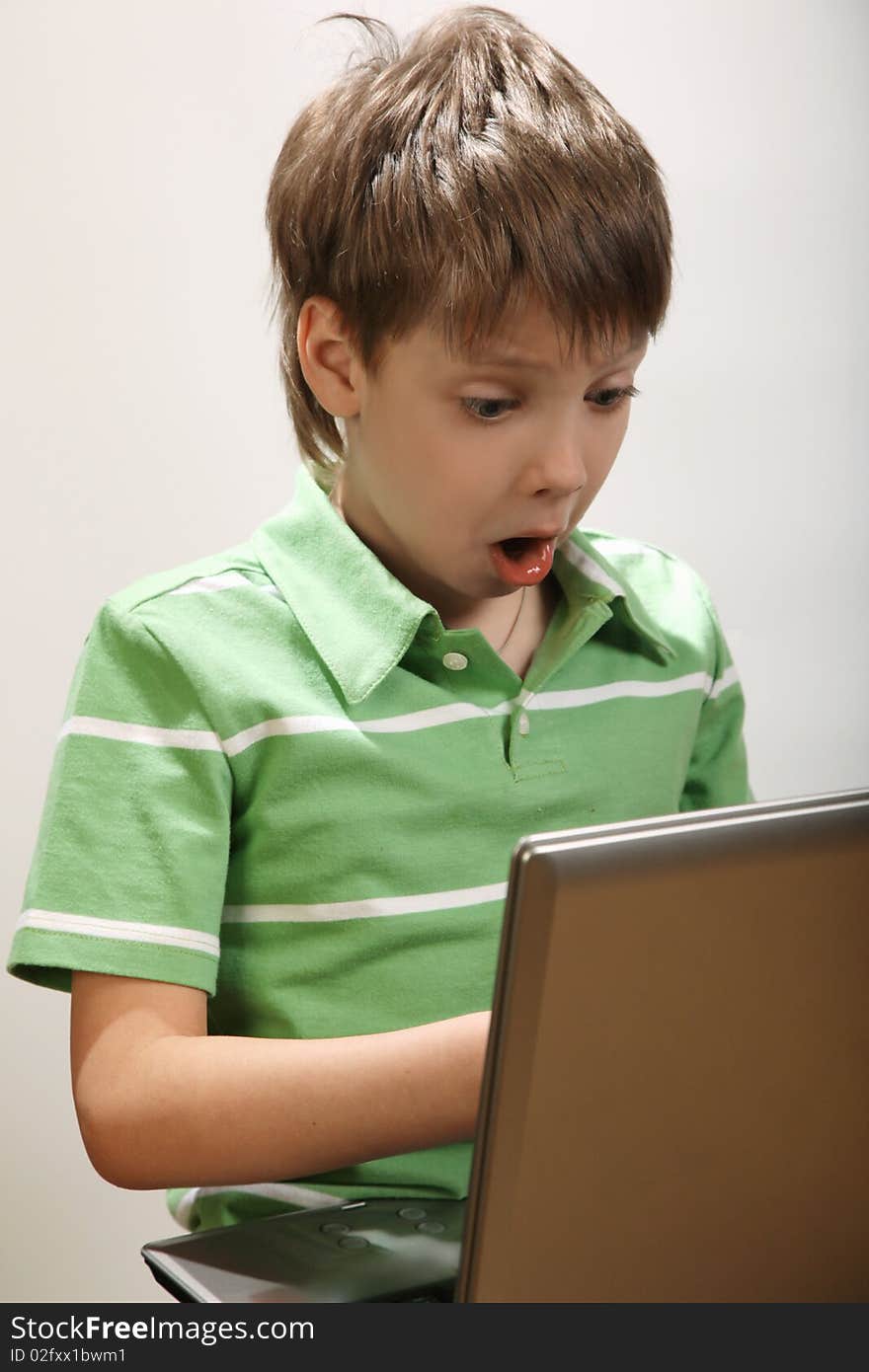 Boy with notebook