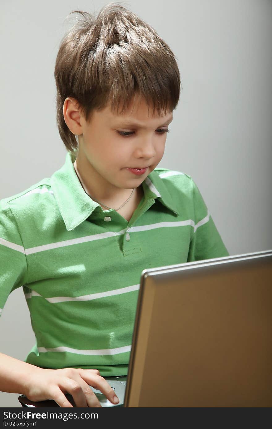 Boy and computer