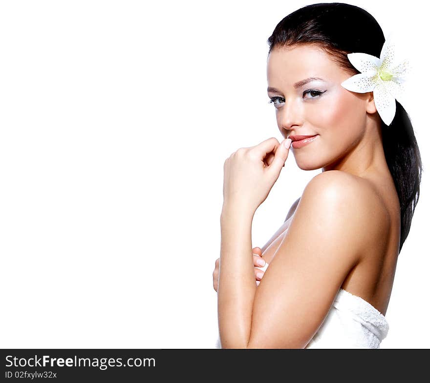 Portrait Of A Beautiful Brunette Woman