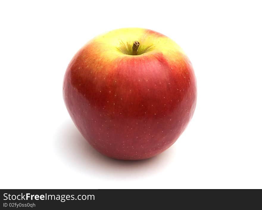 The image of red apple isolated on white