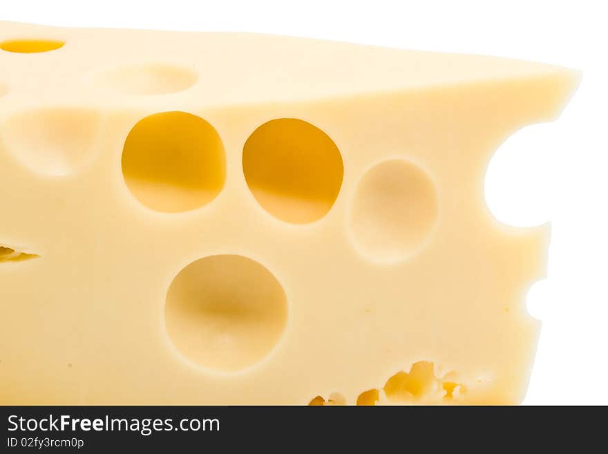 Cheese isolated on white background