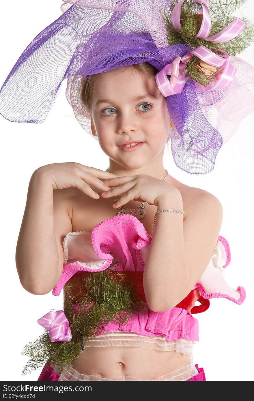 Little girl wearing fairy costume. Little girl wearing fairy costume