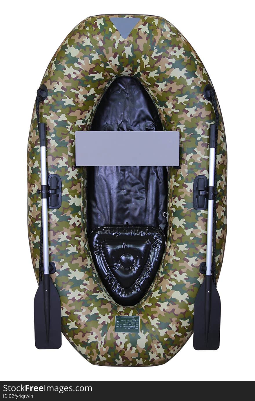 Inflatable camouflage boat