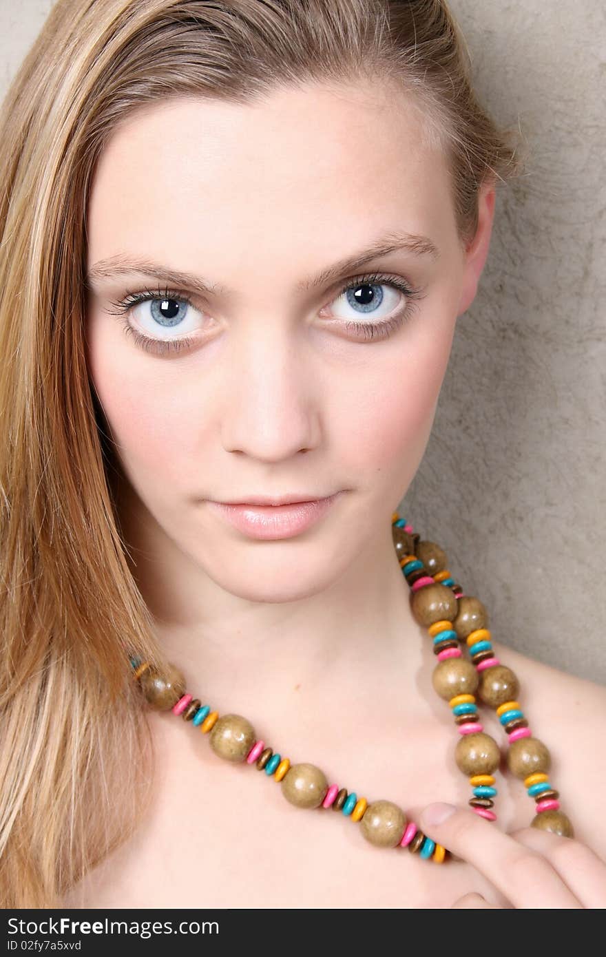 Model with beads