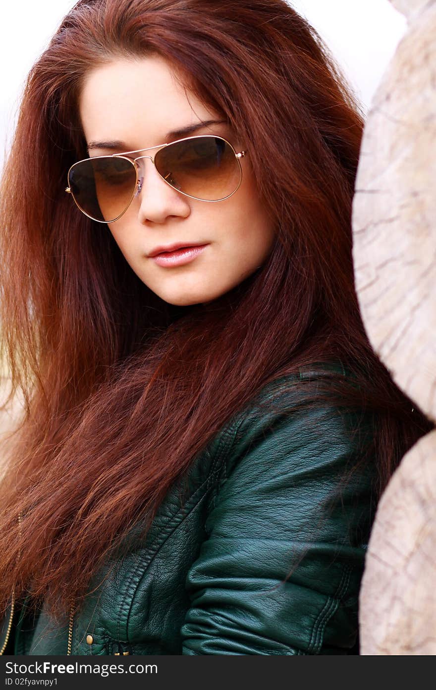 Closeup portrait of a beautiful young woman