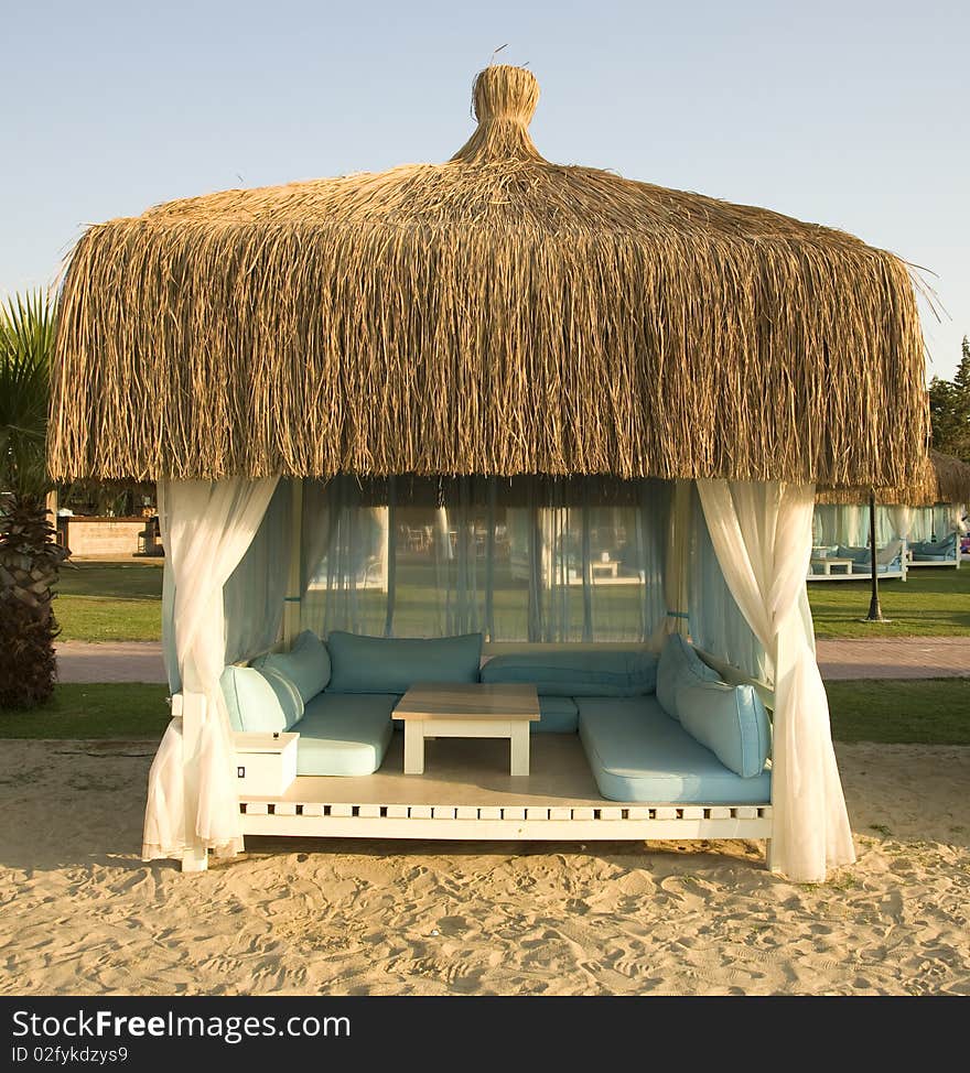 Beach small houses for rest. Beach small houses for rest