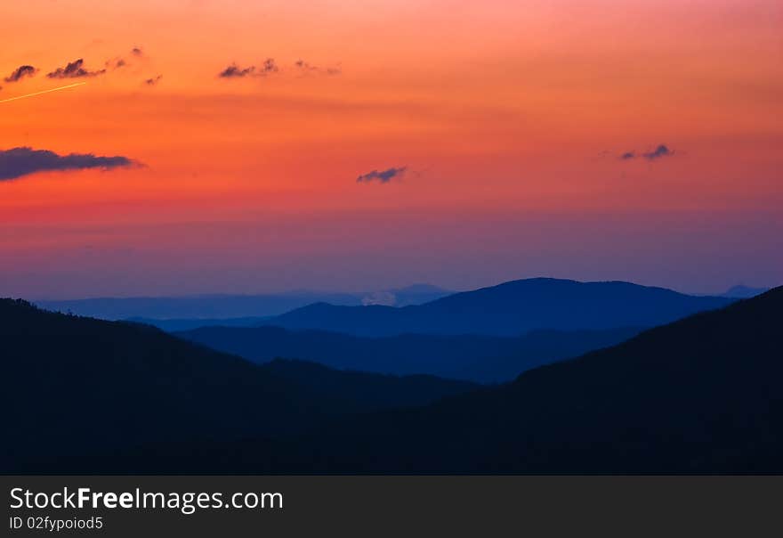 Sunrise take from okayama prefecture mountain. Sunrise take from okayama prefecture mountain