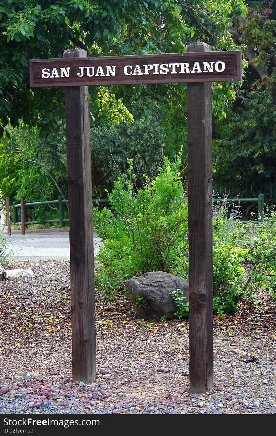 San Juan Capistrano Los Rios Historic District Sign