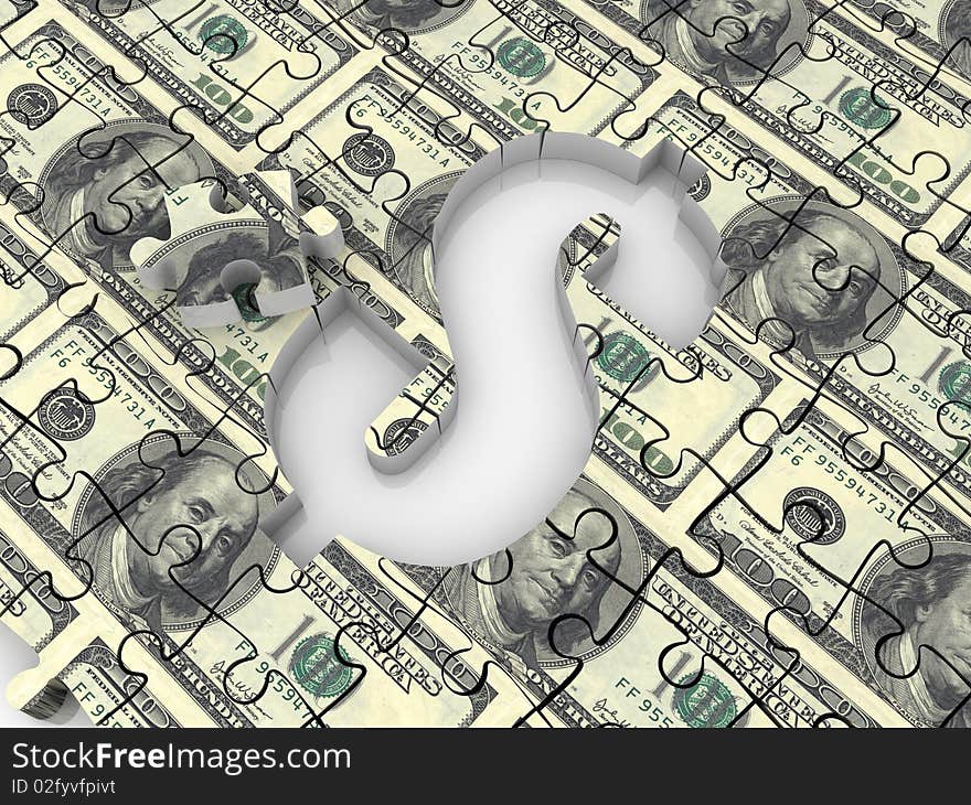 Dollar Symbol And A Puzzle