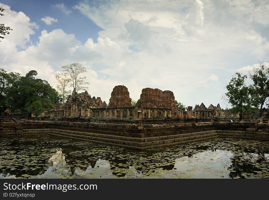 This picture was shot at Muang Tam Sanctuary, Bureerum province, Thailand.There is a huge pond near the sanctuary. This picture was shot at Muang Tam Sanctuary, Bureerum province, Thailand.There is a huge pond near the sanctuary.