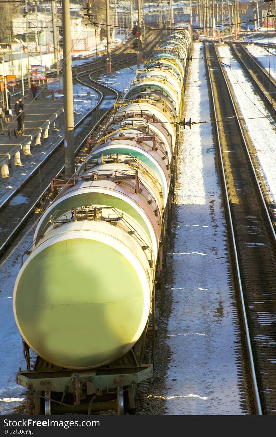 Oil railway tank on the railroad taken in Russia 2010