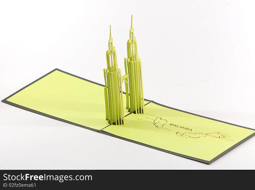 Paper art of Petronas Twin Tower malaysia photo taken:2010/04/09