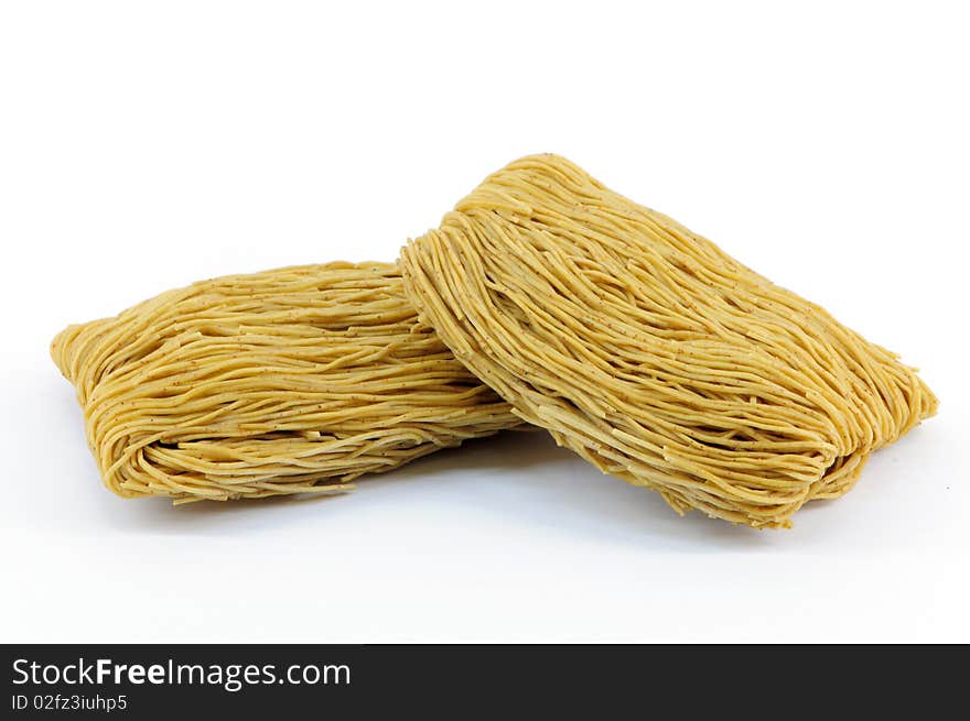 Dried Shrimp Noodles Isolated on white background
photo taken:2010/04/09