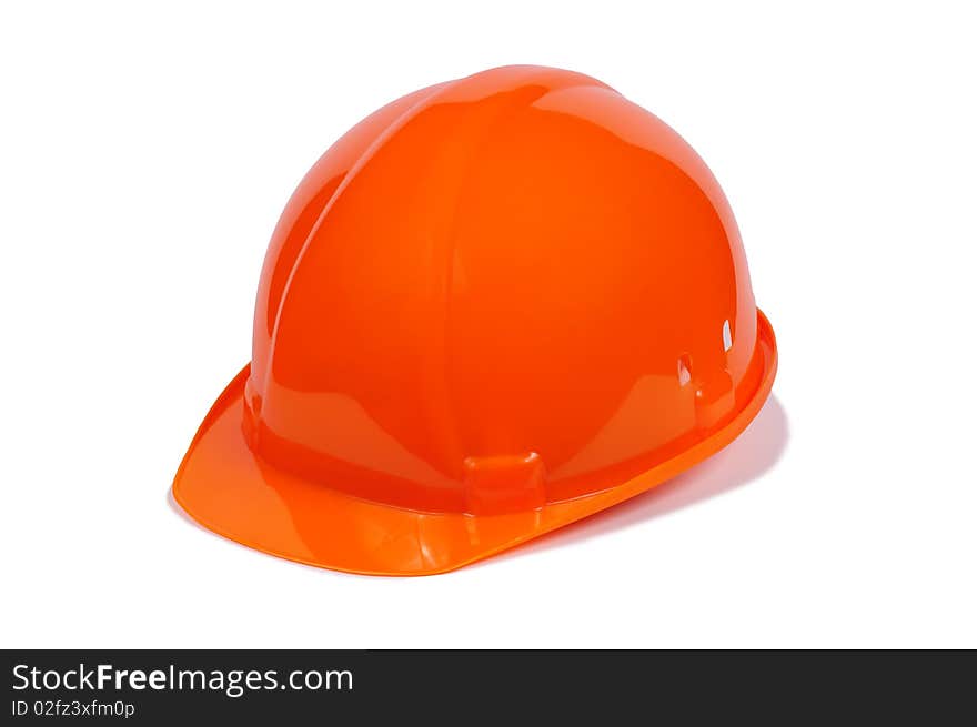 Helmet Of The Worker Isolated On A White.